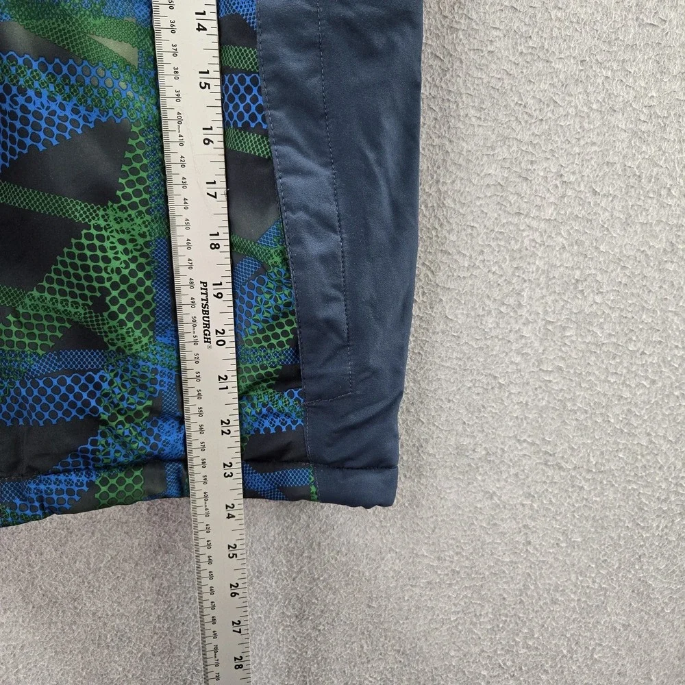 The North Face Boys Jacket M (10/12) Blue‎ Embroidered Geometric Heatseeker